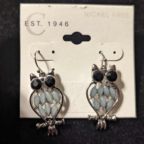 Jeweled owl earrings - Picture 4 of 4